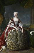 Jean Baptiste van Loo Portrait of Princess Augusta of Saxe Gotha oil painting on canvas